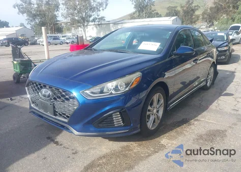 2018 Hyundai Sonata Sport z USA, uszkodzony, nr VIN 5NPE34AF2JH644580